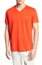 Men's Lacoste V-neck Cotton T-shirt (s) - Red