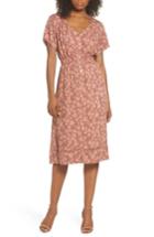 Women's Knot Sisters Farrell Floral Smock Waist Dress - Coral