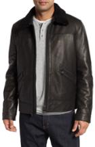 Men's Andrew Marc Kilmer Genuine Shearling Bomber Jacket
