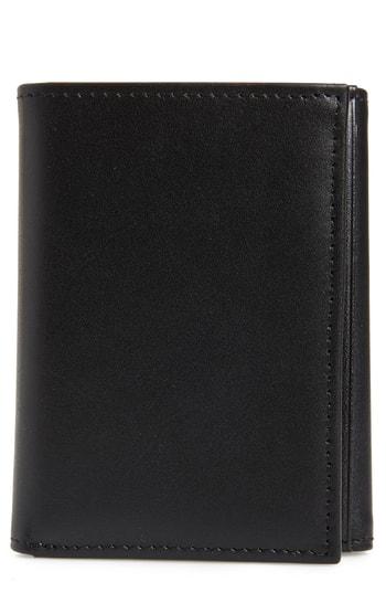 Men's Nordstrom Men's Shop Chelsea Leather Trifold Wallet - Black
