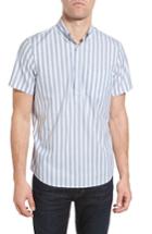 Men's Nordstrom Men's Shop Slim Fit Stripe Popover Sport Shirt