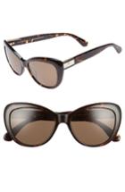 Women's Kate Spade New York Emmalynn 54mm Polarized Cat Eye Sunglasses - Dark Havana