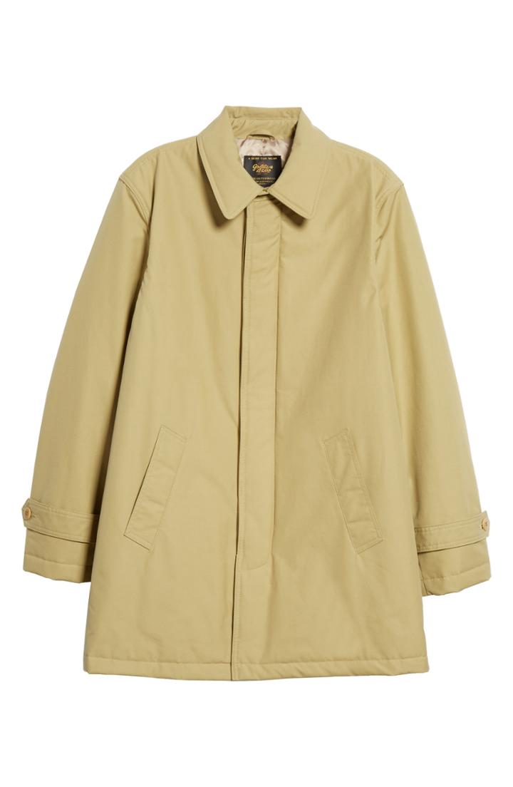 Men's Golden Bear Waxed Cotton Car Coat - Brown