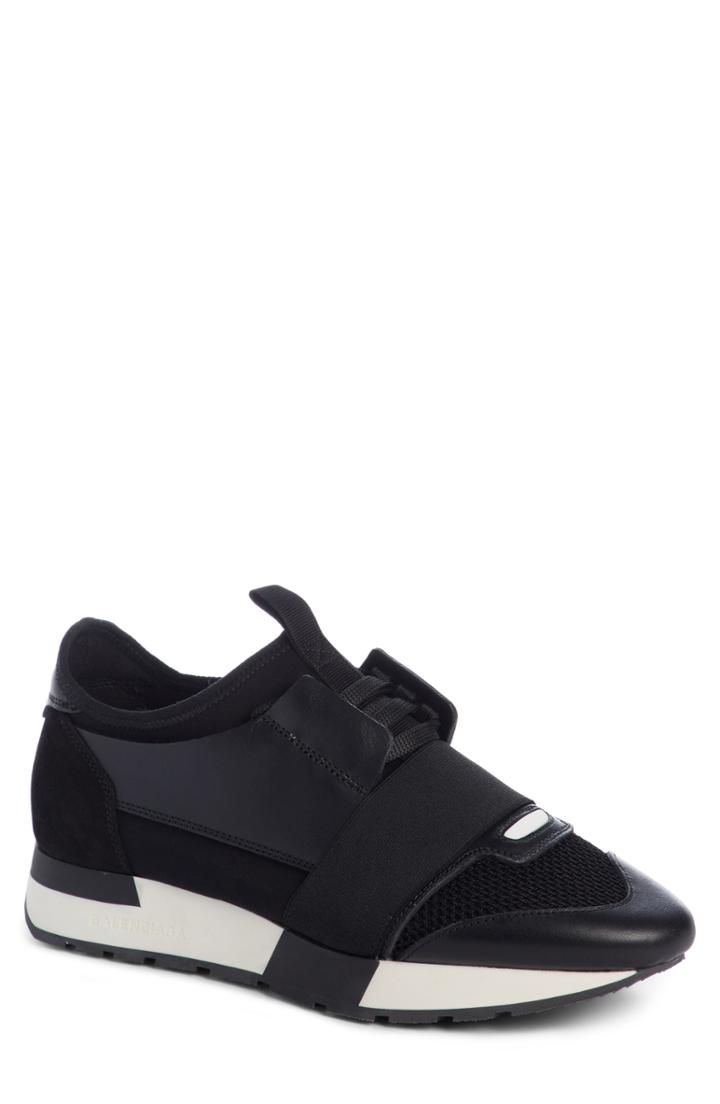 Women's Balenciaga Mixed Media Trainer Sneaker Us / 41eu - Black