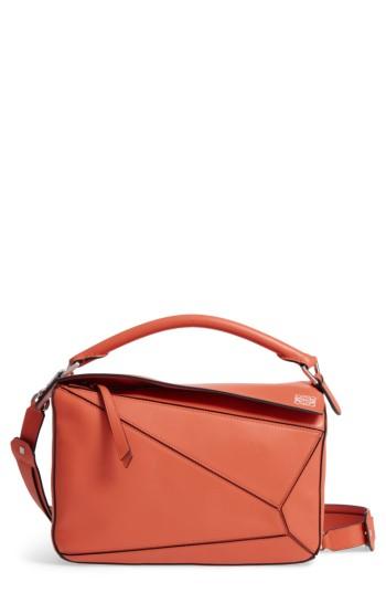 Loewe 'small Puzzle' Calfskin Leather Bag - Pink