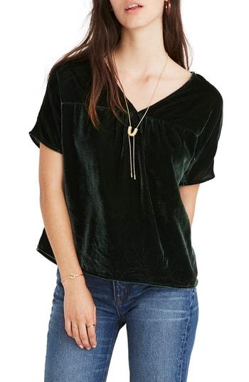 Women's Madewell Rhyme Velvet Top
