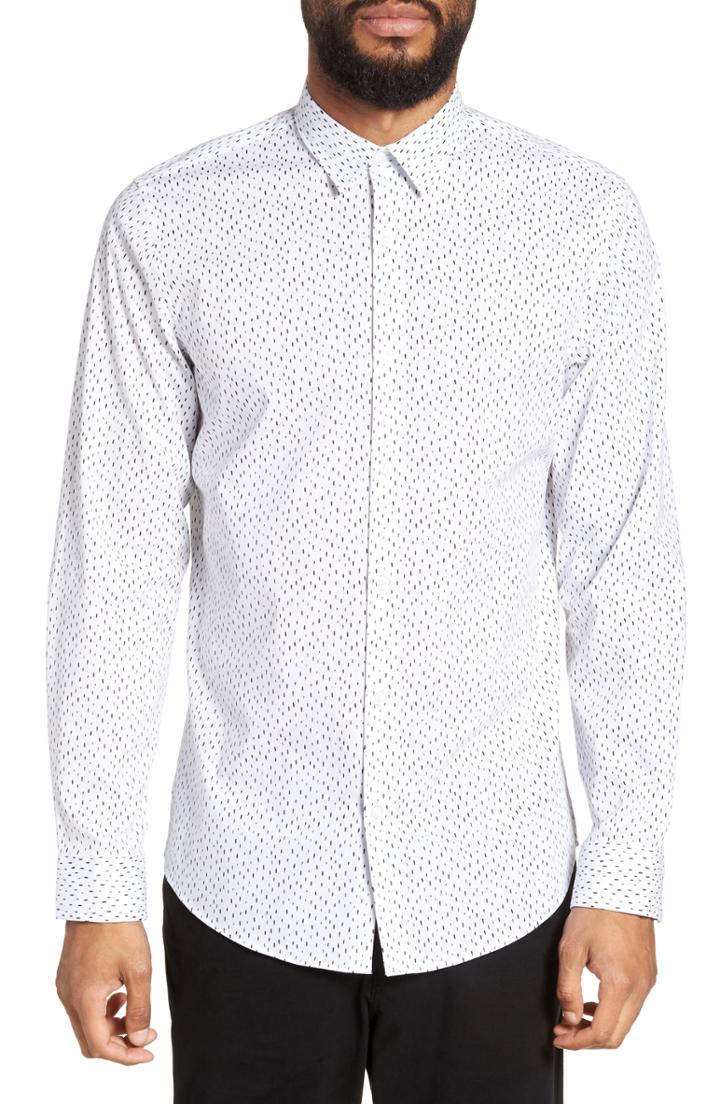 Men's Calibrate Trim Fit Stretch Print Sport Shirt