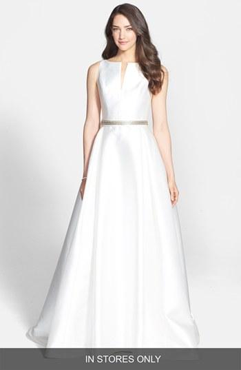 Women's Jesus Peiro Embellished Waist Mikado A-line Dress, Size - Ivory