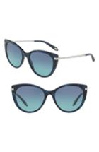 Women's Tiffany & Co. 55mm Gradient Cat Eye Sunglasses - Blue Swirl Gradient