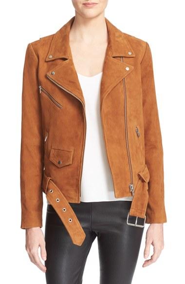 Women's Veda 'jayne' Suede Moto Jacket, Size - Brown