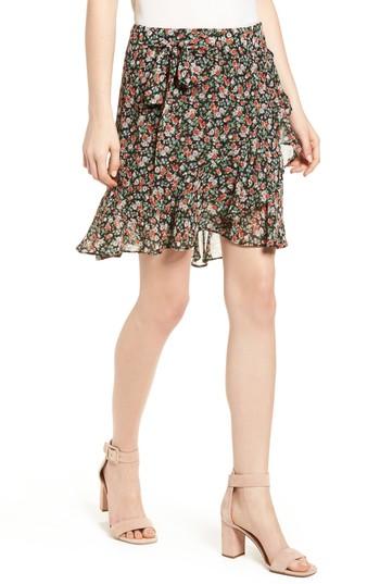 Women's Rebecca Minkoff Alice Faux Wrap Skirt, Size - Black