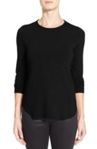 Women's St. John Collection Layered Mesh Tee, Size - White