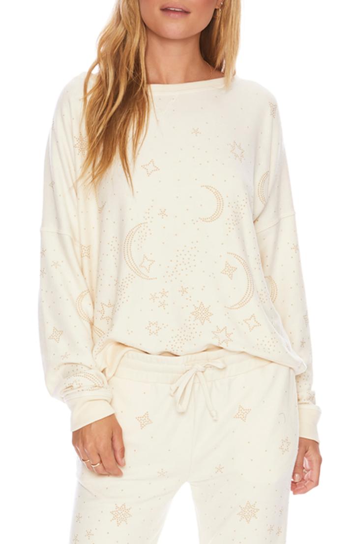 Women's Beach Riot Moon Studded Sweatshirt - White