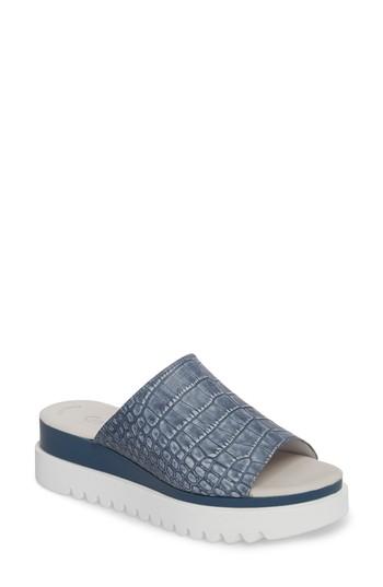 Women's Gabor Platform Slide Sandal M - Blue