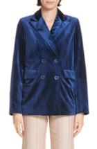 Women's Roseanna Tempo Velvet Blazer Us / 36 Fr - Blue