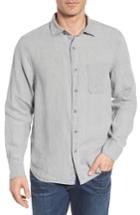 Men's Tommy Bahama Seaspray Breezer Standard Fit Linen Sport Shirt - Grey