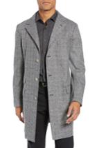 Men's Eleventy Trim Fit Wool Blend Top Coat Us / 48 Eu R - Grey