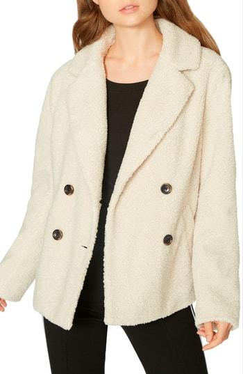Women's Sanctuary Free Spirit Faux Shearling Coat - Ivory