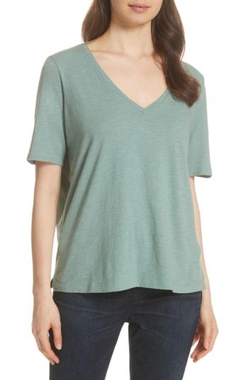 Women's Eileen Fisher V-neck Organic Cotton Tee