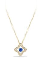 Women's David Yurman 'venetian Quatrefoil' Necklace With Diamonds In 18k Gold
