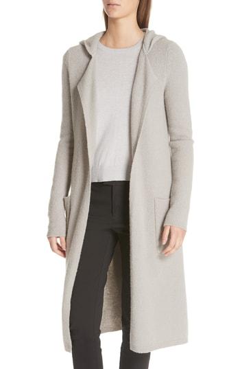 Women's Atm Anthony Thomas Melillo Felt Wool Blend Hooded Sweater Coat - Grey