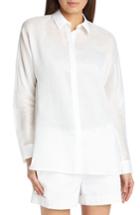 Women's Lafayette 148 New York Alyssa Gemma Cloth Blouse, Size - White
