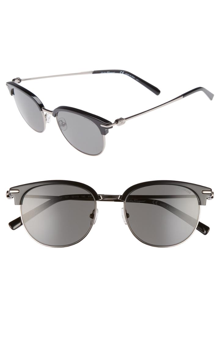 Men's Salvatore Ferragamo Double Gancio 52mm Polarized Sunglasses -