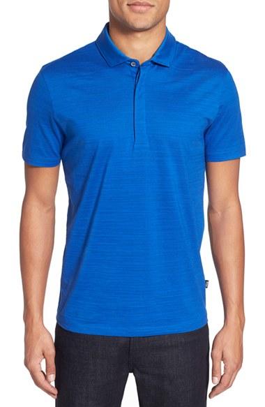 Men's Boss 'pressler' Fit Polo, Size Small - Blue