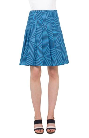 Women's Akris Punto Sunshade Print Cotton Skirt