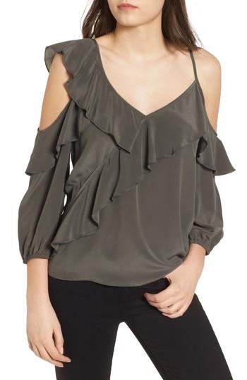 Women's Bailey 44 Unforgettable Cold Shoulder Silk Top - Green