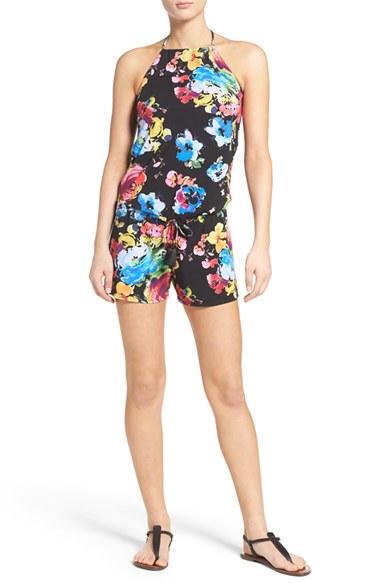 Women's Pilyq Floral Halter Cover-up Romper