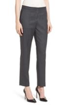 Women's Boss Tiluna Slim Check Wool Ankle Trousers - Grey