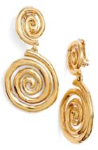 Women's Oscar De La Renta Swirl Clip Earrings