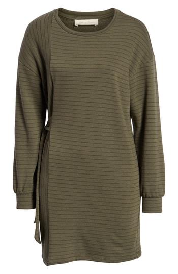 Women's All In Favor Stripe Side Tie Dress - Green