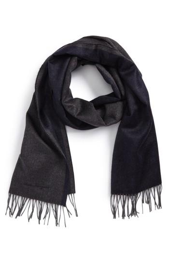 Men's Salvatore Ferragamo Double Sided Silk Scarf, Size - Blue