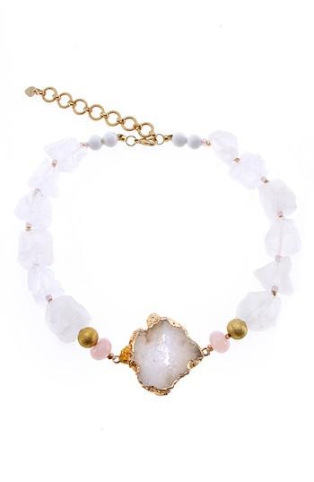 Women's Nakamol Design Hollyhocks Raw Quartz Necklace
