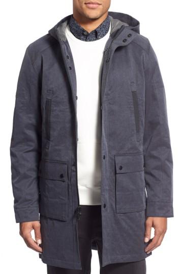 Men's W.r.k 'kodiak' Water Resistant Coated Hooded Parka