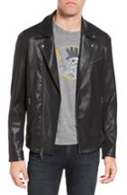 Men's John Varvatos Star Usa Coated Moto Jacket, Size - Black
