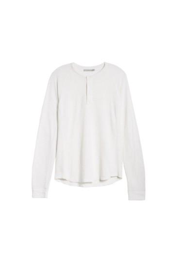 Men's Vince Double Knit Raglan Henley - White