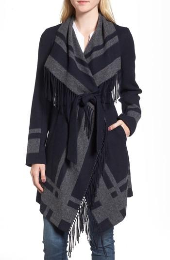 Women's Vince Camuto Wrap Coat - Blue