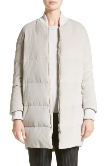 Women's Fabiana Filippi Water-repellent Velvet Down Coat Us / 38 It - White