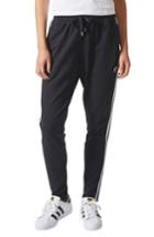 Women's Adidas 3-stripes Tapered Pants - Black