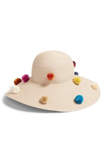 Women's Eric Javits Pompom Bella Squishee Sun Hat - Ivory