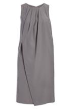Women's Emporio Armani Draped Cady Shift Dress Us / 40 It - Grey