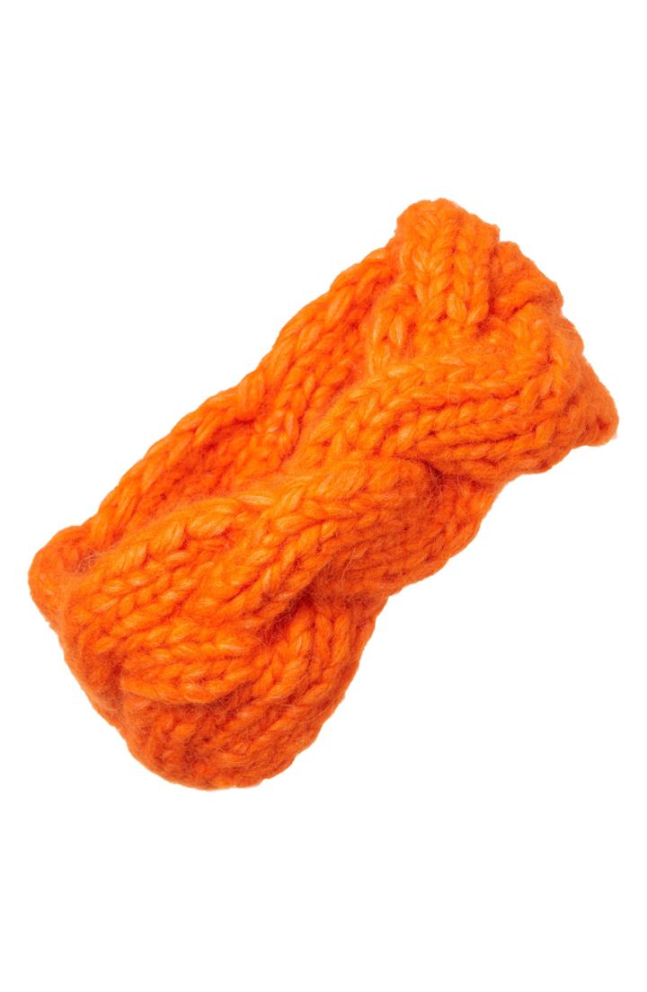 Lola Hats Challah Alpaca Blend Twist Headband, Size - Orange