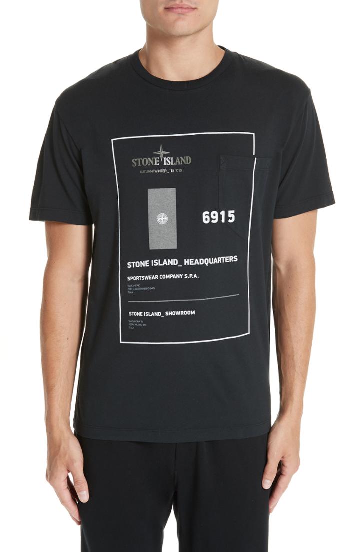Men's Stone Island Short Sleeve Print T-shirt