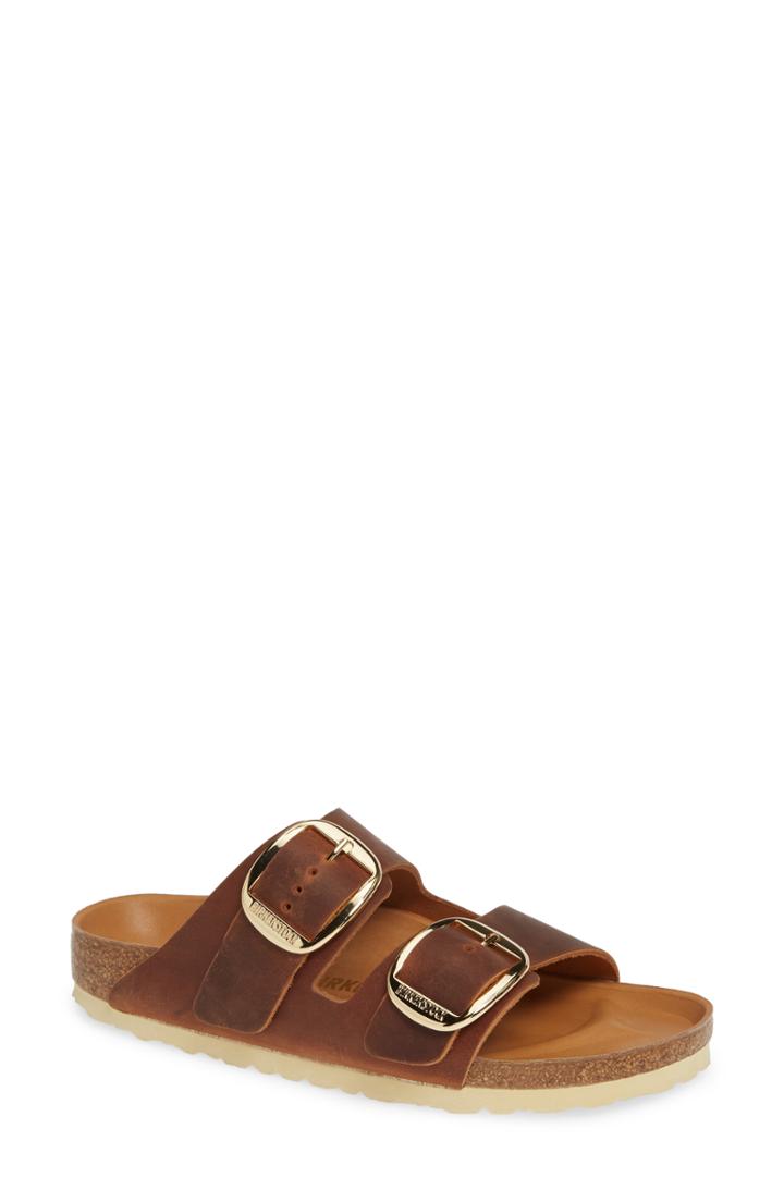 Women's Birkenstock Arizona Big Buckle Slide Sandal -6.5us / 37eu B - Brown
