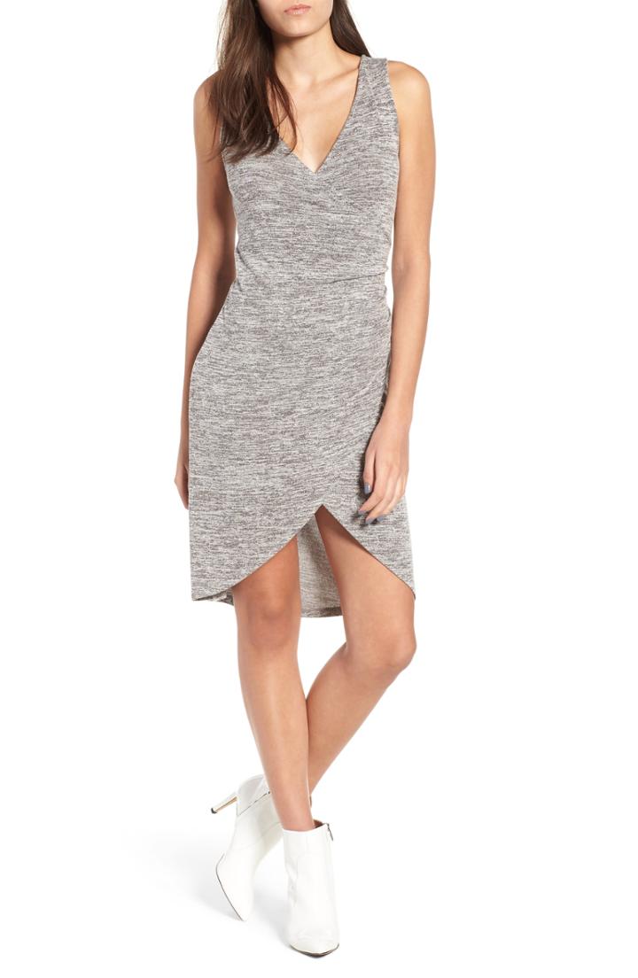 Women's Leith Melange Wrap Dress - Grey
