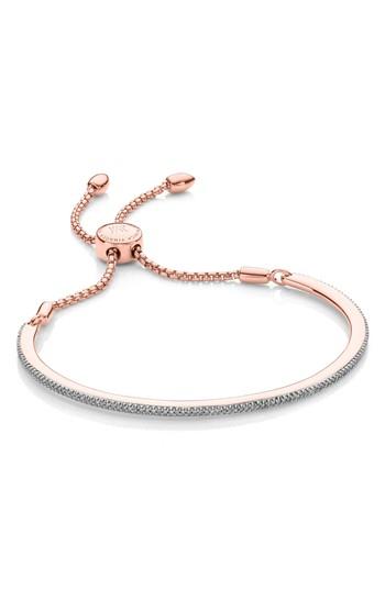 Women's Monica Vinader Petite Fiji Skinny Bar Chain Diamond Bracelet
