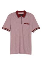 Men's Ted Baker London Whiptt Trim Fit Zip Polo Tall - Red